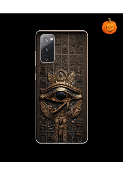 Samsung Galaxy S20 Fe Uyumlu Şeffaf Kılıf Antik Mısır 2 Tasarımlı