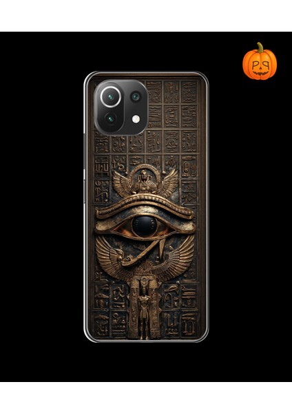Xiaomi Mi 11 Uyumlu Şeffaf Kılıf Antik Mısır 2 Tasarımlı