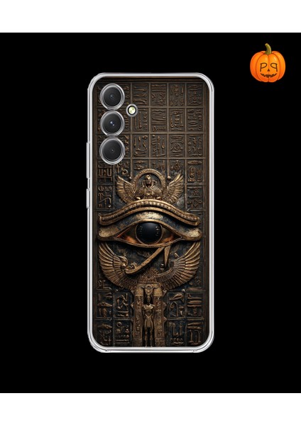 Samsung Galaxy A54 Uyumlu Şeffaf Kılıf Antik Mısır 2 Tasarımlı