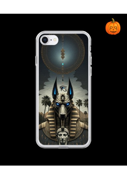 iPhone 6 Plus Uyumlu Şeffaf Kılıf Antik Mısır 5 Tasarımlı