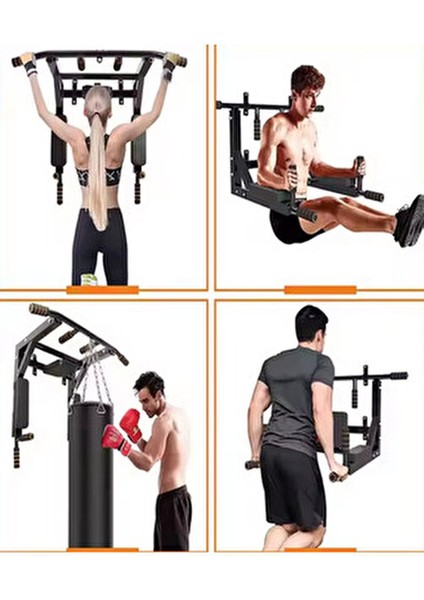 Barfiks Çekme Duvarı Güç Kulesi Çelik Malzeme ile 300 Kg Taşıma Kapasitesi