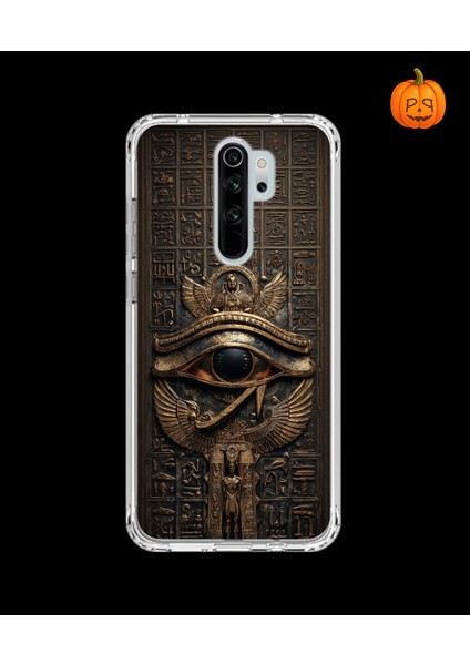 Xiaomi Redmi Note 8 Pro Uyumlu Şeffaf Kılıf Antik Mısır 2 Tasarımlı