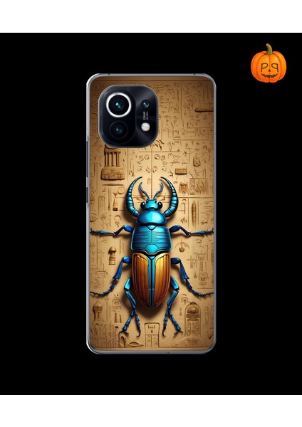 Xiaomi Mi 11 Lite Uyumlu Şeffaf Kılıf Antik Mısır 3 Tasarımlı