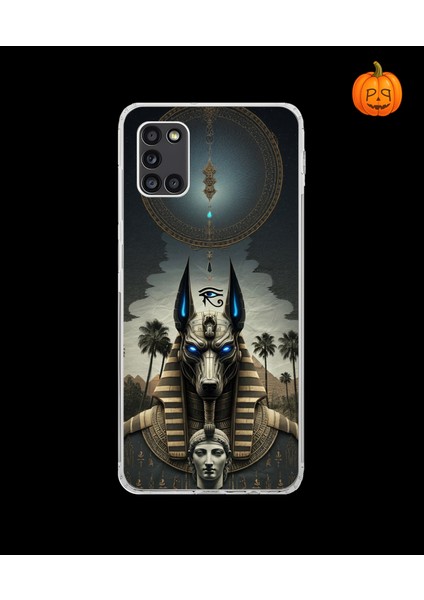 Samsung Galaxy A31 Uyumlu Şeffaf Kılıf Antik Mısır 5 Tasarımlı