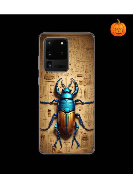 Samsung Galaxy S20 Ultra Uyumlu Şeffaf Kılıf Antik Mısır 3 Tasarımlı