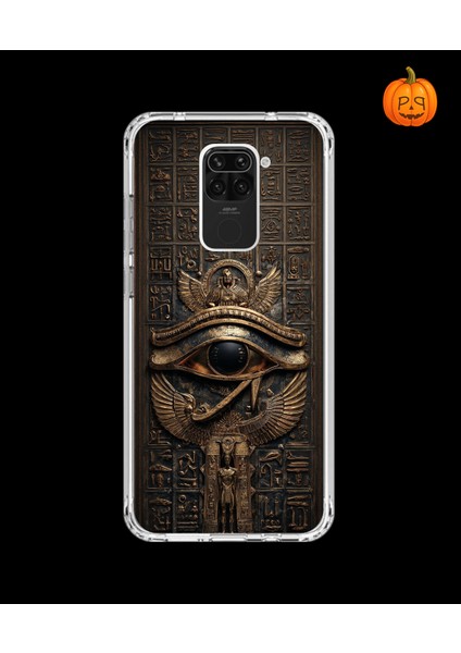Xiaomi Redmi Note 9s Uyumlu Şeffaf Kılıf Antik Mısır 2 Tasarımlı