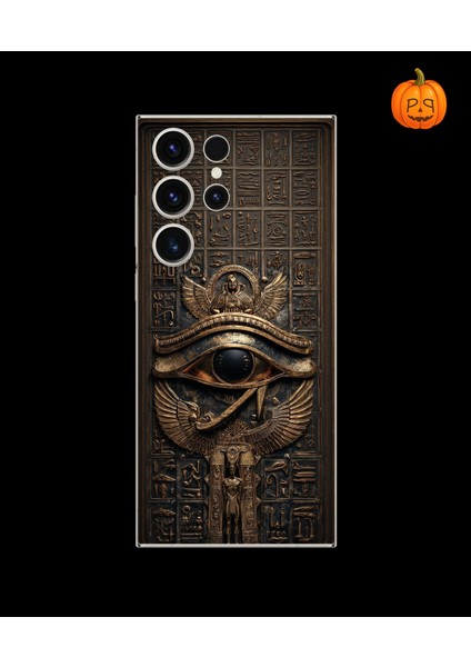 Samsung Galaxy S23 Ultra Uyumlu Şeffaf Kılıf Antik Mısır 2 Tasarımlı