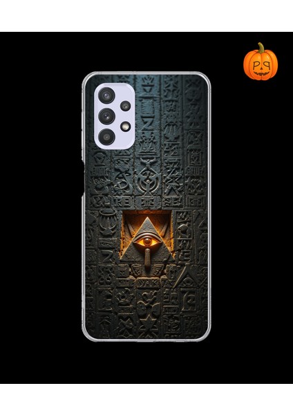 Samsung Galaxy A32 Uyumlu Şeffaf Kılıf Antik Mısır 4 Tasarımlı