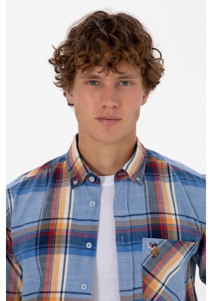 Erkek Koyu Mavi Gömlek Desenli 50308481-VR032 fiyatları