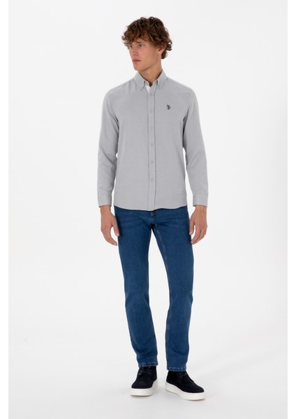 Erkek Gri Gömlek Desenli 50316644-VR024 fırsatları