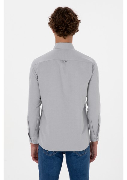 Erkek Gri Gömlek Desenli 50316644-VR024 indirimleri