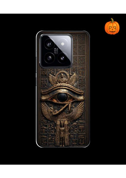 Xiaomi Mi 14 Uyumlu Şeffaf Kılıf Antik Mısır 2 Tasarımlı