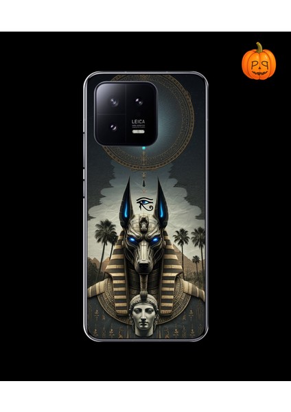 Xiaomi Mi 13 Pro Uyumlu Şeffaf Kılıf Antik Mısır 5 Tasarımlı
