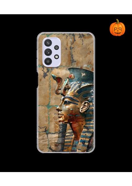 Samsung Galaxy A32 Uyumlu Şeffaf Kılıf Antik Mısır 6 Tasarımlı