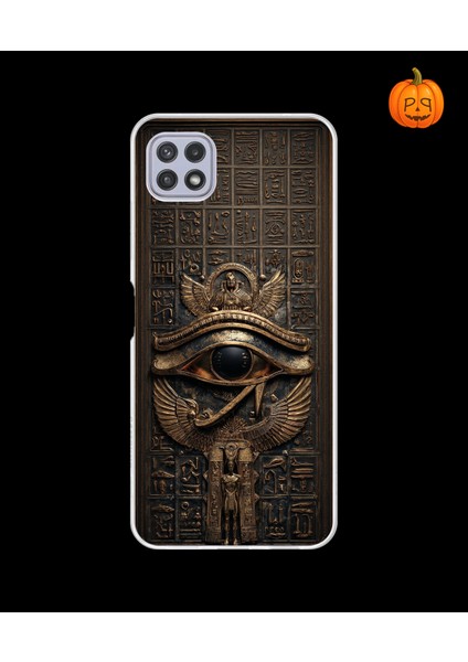 Samsung Galaxy A22 Uyumlu Şeffaf Kılıf Antik Mısır 2 Tasarımlı