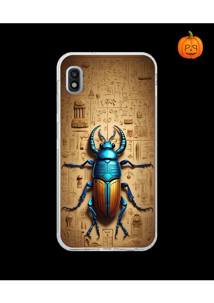 Samsung Galaxy A10 Uyumlu Şeffaf Kılıf Antik Mısır 3 Tasarımlı