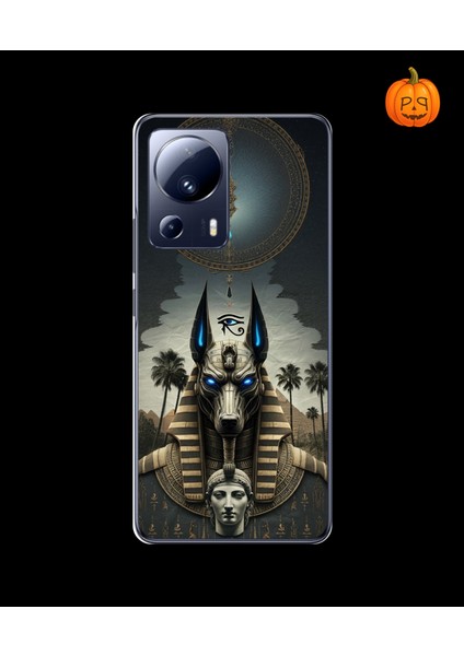 Xiaomi Mi 13 Uyumlu Şeffaf Kılıf Antik Mısır 5 Tasarımlı