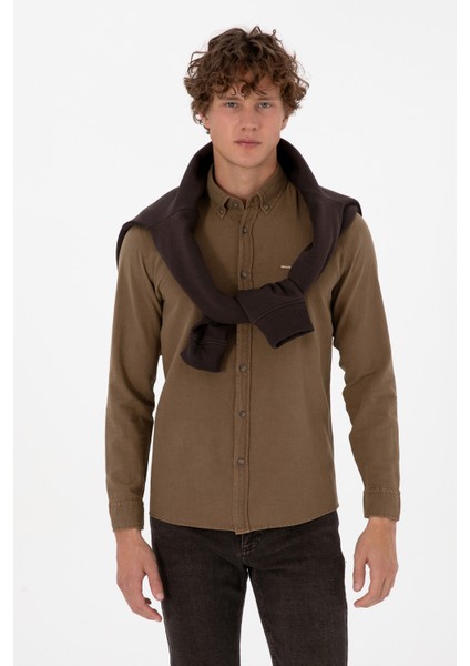 Erkek Haki Gömlek Desenli 50308390-VR027 modelleri