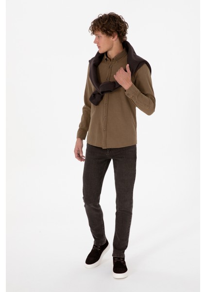 Erkek Haki Gömlek Desenli 50308390-VR027 fırsatları