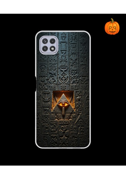 Samsung Galaxy A22 Uyumlu Şeffaf Kılıf Antik Mısır 4 Tasarımlı