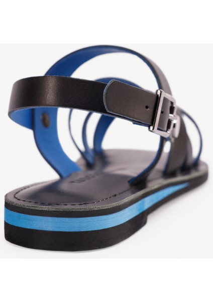 Renkli Astarlı Deri Sandalet