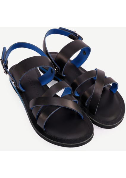 Renkli Astarlı Deri Sandalet