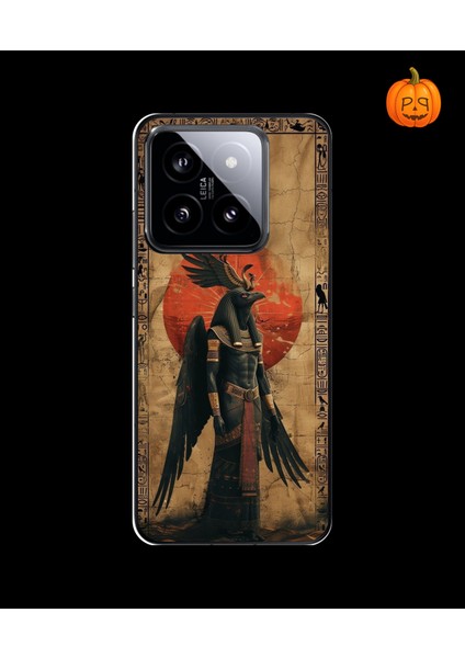 Xiaomi Mi 14 Uyumlu Şeffaf Kılıf Antik Mısır 7 Tasarımlı