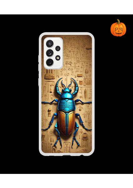 Samsung Galaxy A72 Uyumlu Şeffaf Kılıf Antik Mısır 3 Tasarımlı