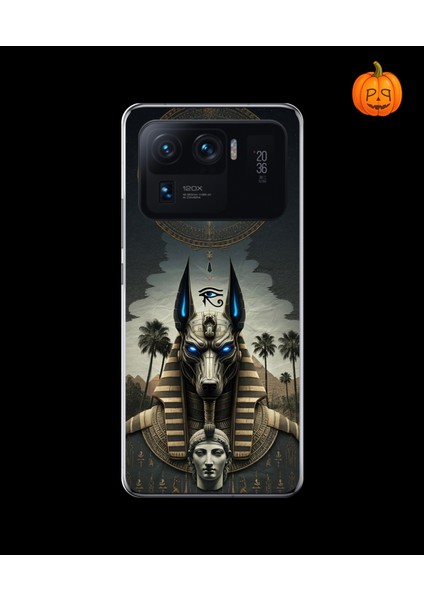 Xiaomi Mi 11 Pro Uyumlu Şeffaf Kılıf Antik Mısır 5 Tasarımlı