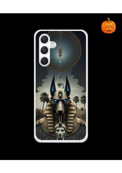 Samsung Galaxy A34 Uyumlu Şeffaf Kılıf Antik Mısır 5 Tasarımlı