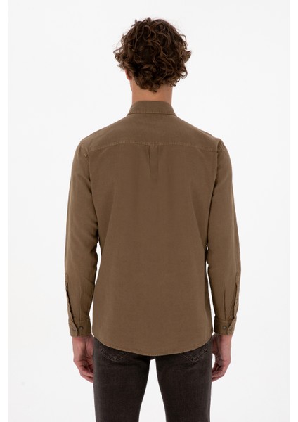 Erkek Haki Gömlek Desenli 50308390-VR027 indirimleri