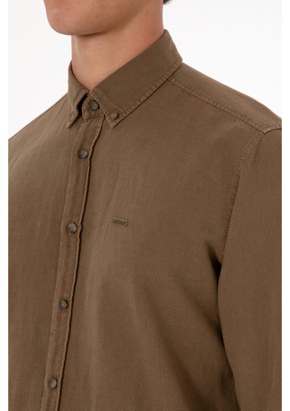 Erkek Haki Gömlek Desenli 50308390-VR027