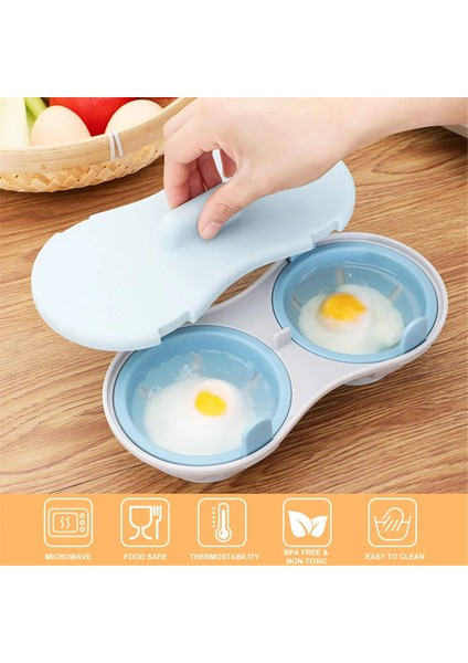 2 Adet Mikrodalga Yumurta Pişirici 2 Bölmeli Silikon Yumurta Pişirici Haşlanmış Yumurta ve Haşlanmış Yumurtalar Için Mutfak Pişirme Yumurta Kapları, B (Yurt Dışından) indirimleri