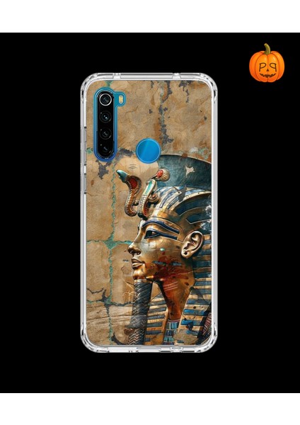 Xiaomi Redmi Note 8 Uyumlu Şeffaf Kılıf Antik Mısır 6 Tasarımlı
