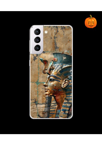 Samsung Galaxy S21 Uyumlu Şeffaf Kılıf Antik Mısır 6 Tasarımlı