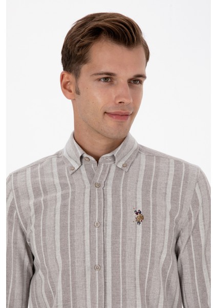 Erkek Açık Kahverengi Gömlek Desenli 50316565-VR002 fiyatları