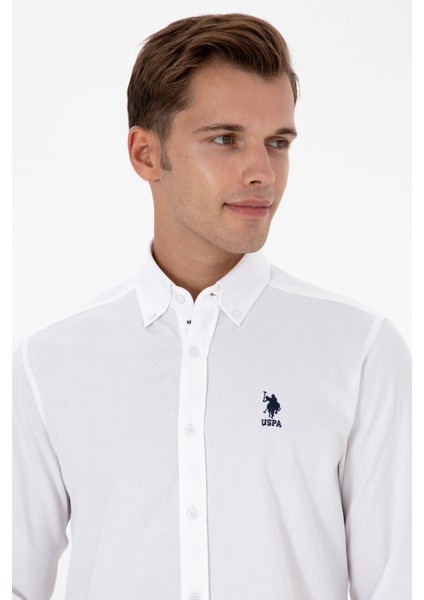 Erkek Beyaz Gömlek Desenli 50316662-VR013 fiyatları