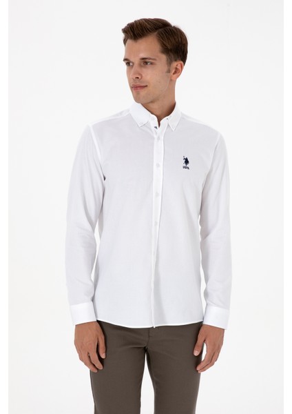 Erkek Beyaz Gömlek Desenli 50316662-VR013 modelleri