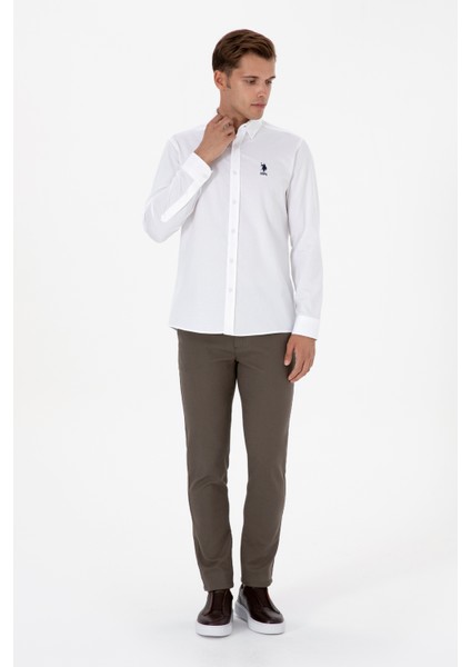 Erkek Beyaz Gömlek Desenli 50316662-VR013 fırsatları