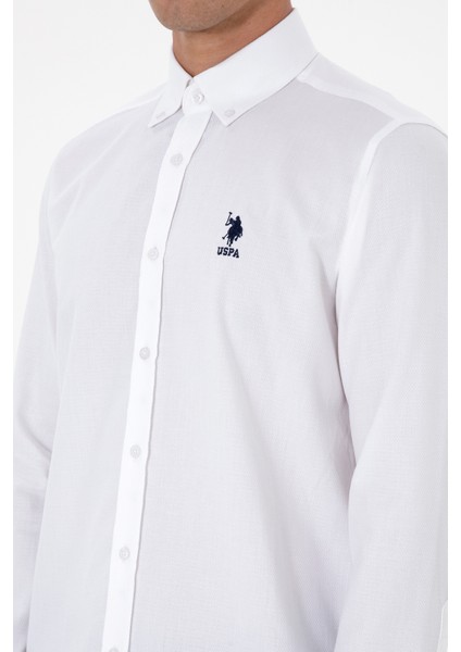 Erkek Beyaz Gömlek Desenli 50316662-VR013