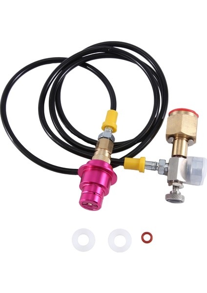 Duo/terra/art Için 2000 Psi Basınç Göstergeli Co2 Adaptör Hortumu, Daha Büyük Co2 Şişelerine Hızlı Bağlantı, Karbonatlı Şişe (Yurt Dışından)