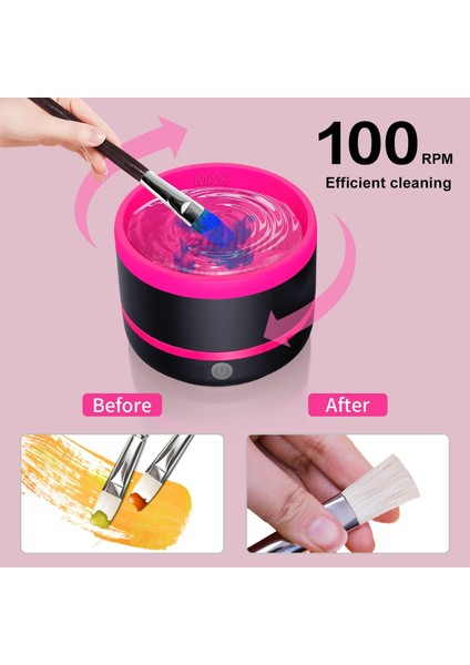 Boya Fırçası Temizleyici, Elektrikli Boya Fırçası Temizleyici Durulama Kabı, Boyama Fırçası, Sanatçı Fırçası Temizleme Yıkama Fırçası (Yurt Dışından) fırsatları