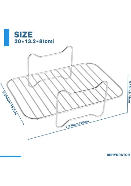 Çift Sepetli Hava Fritözleri Için Hava Fritöz Rafı, Ninja Foodi DZ201 DZ401 Hava Fritöz Aksesuarları Için Kurutma Rafı (Yurt Dışından)