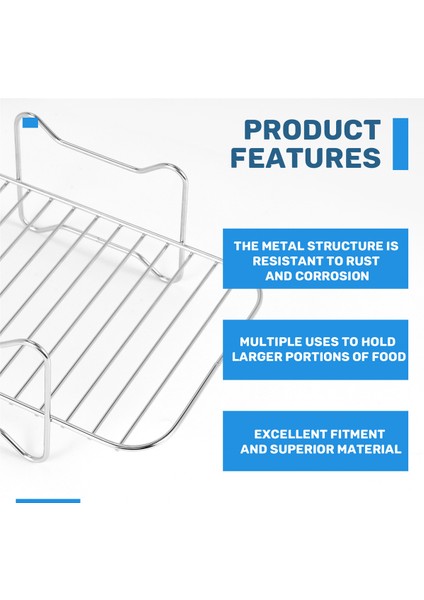 Çift Sepetli Hava Fritözleri Için Hava Fritöz Rafı, Ninja Foodi DZ201 DZ401 Hava Fritöz Aksesuarları Için Kurutma Rafı (Yurt Dışından) indirimleri