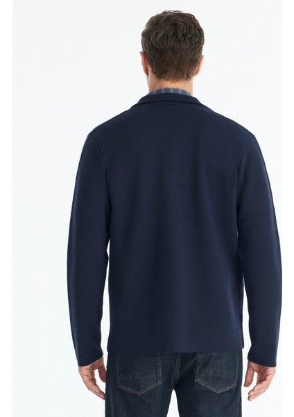 Regular Ceket Yaka Uzun Kol Hırka