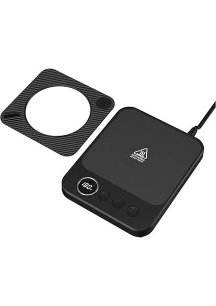 Masa Için Kahve Fincanı Isıtıcısı, Elektrikli Isıtmalı Kupa Bardak Isıtıcısı, Otomatik Kapanma, Ofis Masası Ev Mutfağı Siyah Ab Fişi (Yurt Dışından)