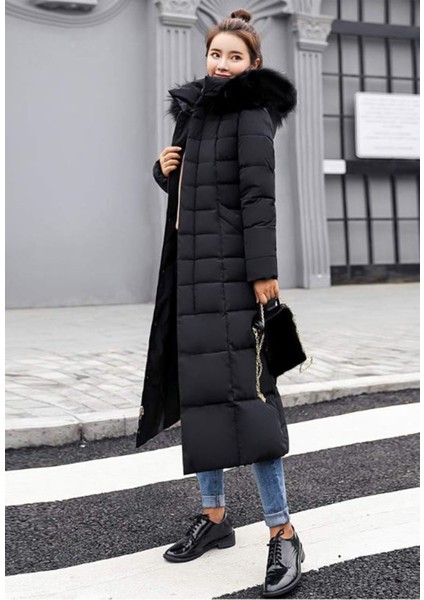 Kışlık Tam Boy Kapüşonlu Günlük Kadın Şişme Mont fiyatları