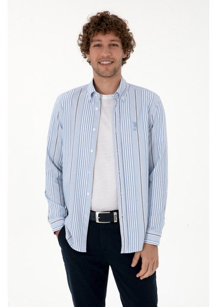 Erkek Açık Mavi Gömlek Desenli 50316573-VR003 modelleri