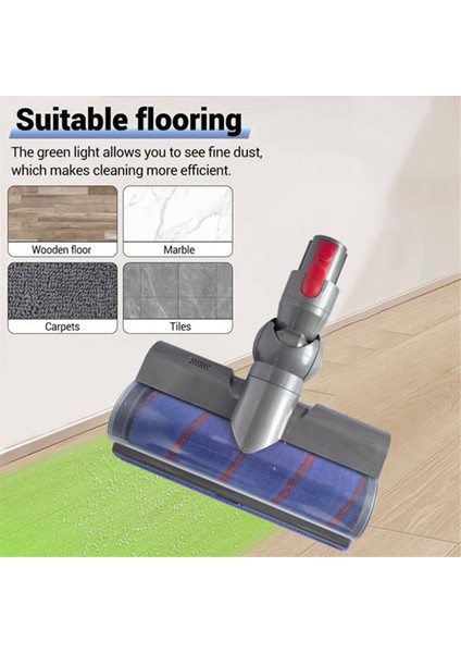 Dyson V7 V8 V10 V11 V15 Kablosuz Süpürgeler Için Elektrikli Süpürge Başlıkları ve Halı Zeminler Için LED Toz Işıkları (Yurt Dışından) modelleri