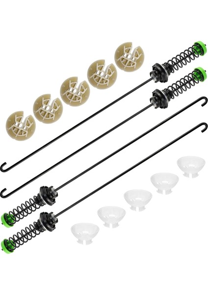 W11130362 4 Adet Çamaşır Makinesi Askı Çubuğu Takımı, Çamaşır Makineleri Için - 11022352510, WTW5000DW2, MVWC565FW0, WTW5000DW0 Uyumlu (Yurt Dışından)